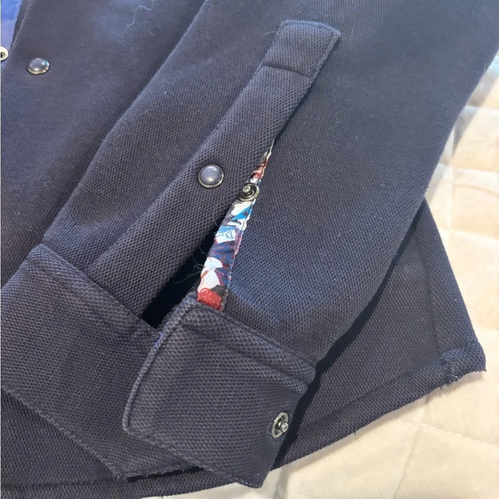 Robert Graham Dark Blue Shirt Jacket Men’s Large